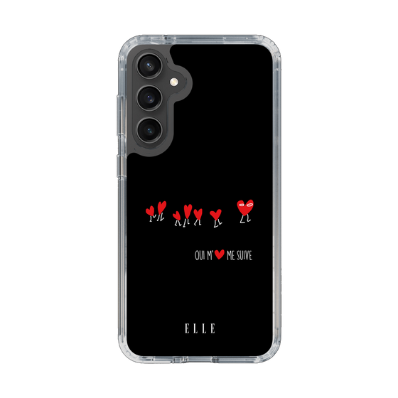 スリムプロテクションケース［ ELLE - Let who love me follow me - ブラック ］