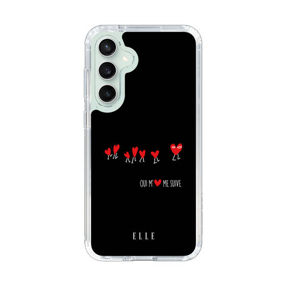 スリムプロテクションケース［ ELLE - Let who love me follow me - ブラック ］