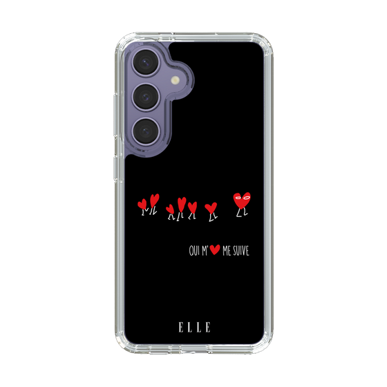 スリムプロテクションケース［ ELLE - Let who love me follow me - ブラック ］