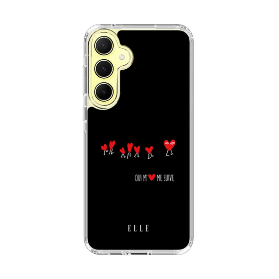 スリムプロテクションケース［ ELLE - Let who love me follow me - ブラック ］