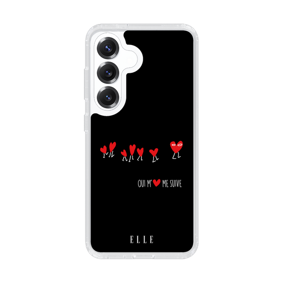 スリムプロテクションケース［ ELLE - Let who love me follow me - ブラック ］