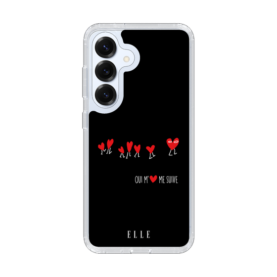 スリムプロテクションケース［ ELLE - Let who love me follow me - ブラック ］