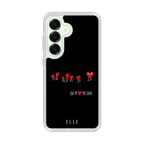 スリムプロテクションケース［ ELLE - Let who love me follow me - ブラック ］
