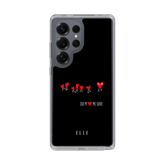 スリムプロテクションケース［ ELLE - Let who love me follow me - ブラック ］