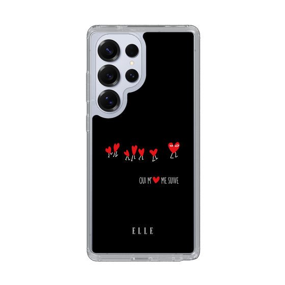 スリムプロテクションケース［ ELLE - Let who love me follow me - ブラック ］