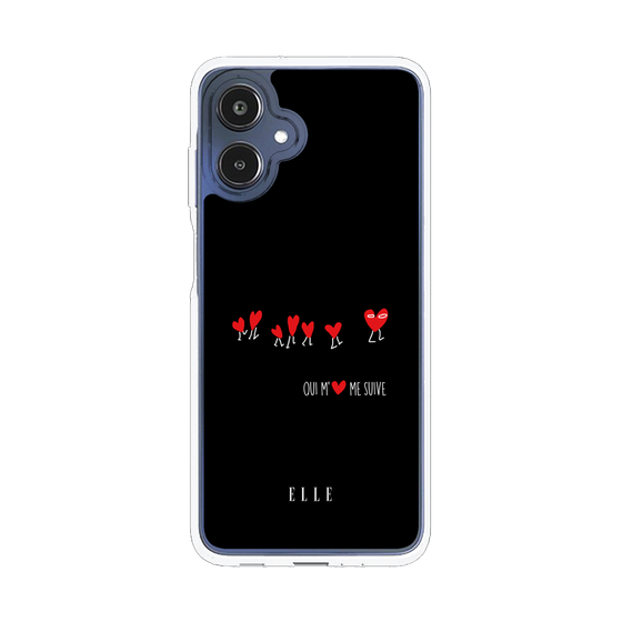 スリムプロテクションケース［ ELLE - Let who love me follow me - ブラック ］