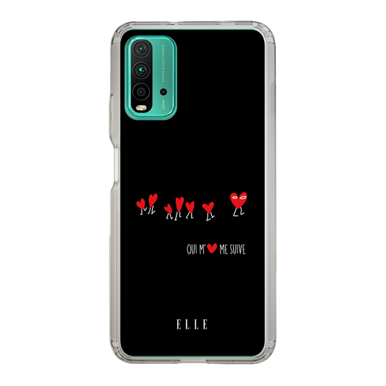 スリムプロテクションケース［ ELLE - Let who love me follow me - ブラック ］