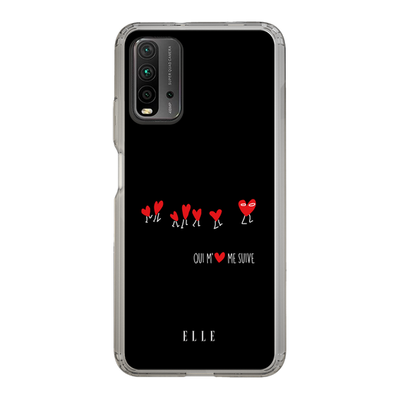 スリムプロテクションケース［ ELLE - Let who love me follow me - ブラック ］