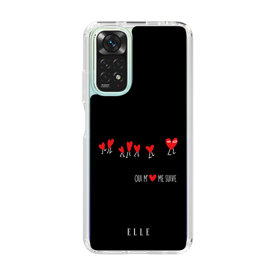 スリムプロテクションケース［ ELLE - Let who love me follow me - ブラック ］