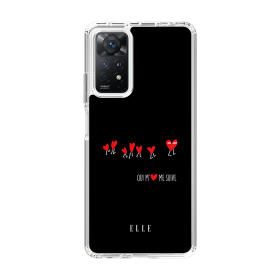 スリムプロテクションケース［ ELLE - Let who love me follow me - ブラック ］