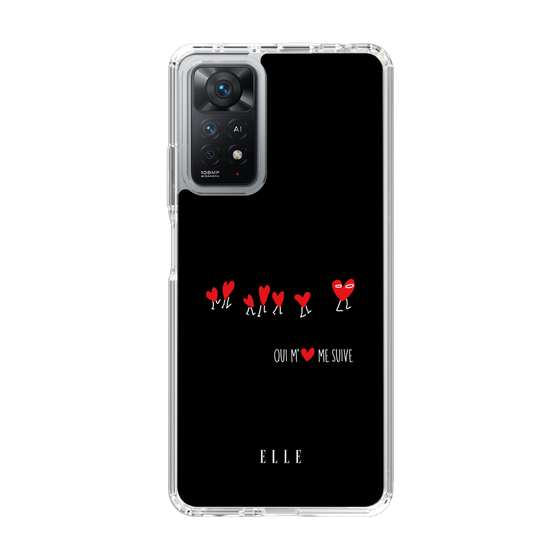 スリムプロテクションケース［ ELLE - Let who love me follow me - ブラック ］