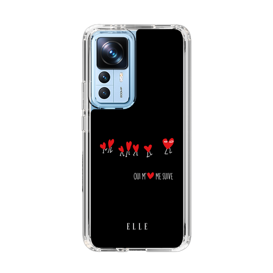 スリムプロテクションケース［ ELLE - Let who love me follow me - ブラック ］