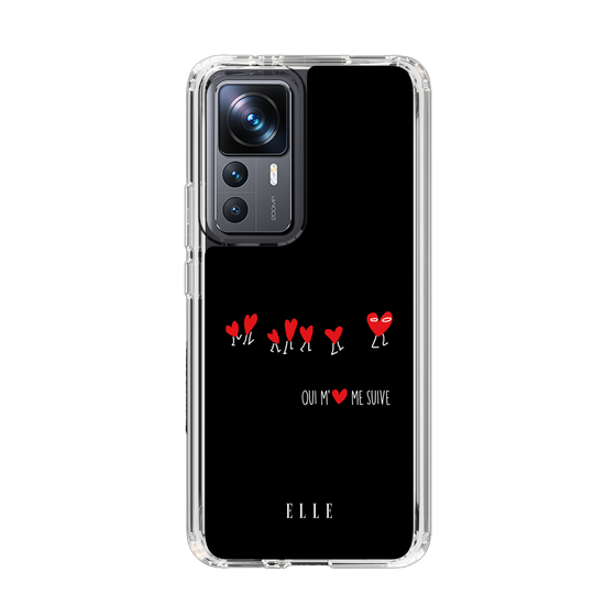 スリムプロテクションケース［ ELLE - Let who love me follow me - ブラック ］