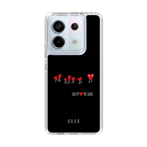 スリムプロテクションケース［ ELLE - Let who love me follow me - ブラック ］