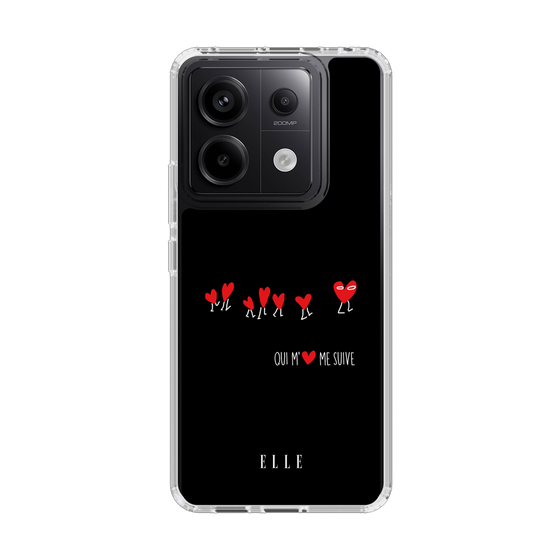 スリムプロテクションケース［ ELLE - Let who love me follow me - ブラック ］