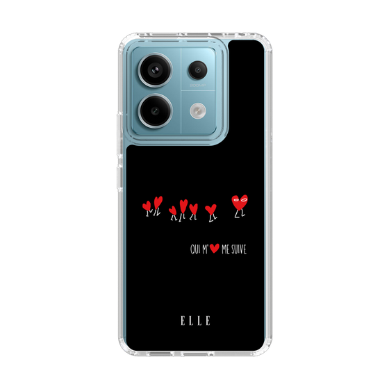 スリムプロテクションケース［ ELLE - Let who love me follow me - ブラック ］