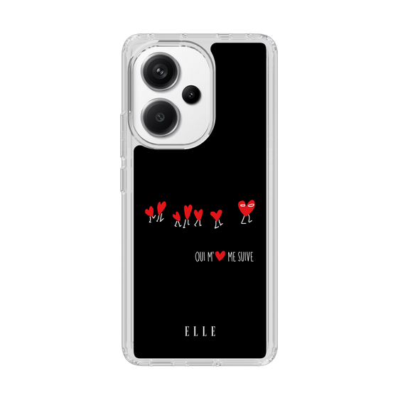 スリムプロテクションケース［ ELLE - Let who love me follow me - ブラック ］