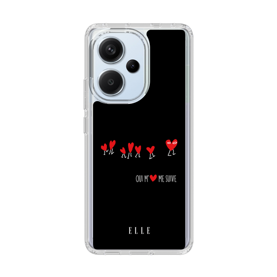スリムプロテクションケース［ ELLE - Let who love me follow me - ブラック ］