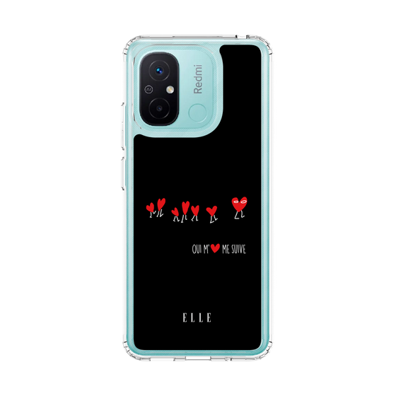 スリムプロテクションケース［ ELLE - Let who love me follow me - ブラック ］