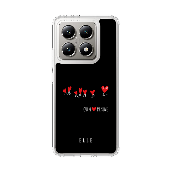 スリムプロテクションケース［ ELLE - Let who love me follow me - ブラック ］