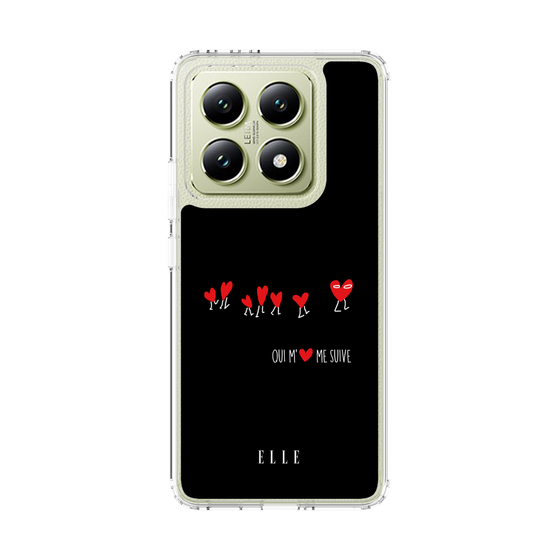 スリムプロテクションケース［ ELLE - Let who love me follow me - ブラック ］