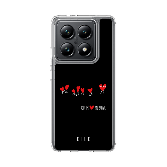 スリムプロテクションケース［ ELLE - Let who love me follow me - ブラック ］