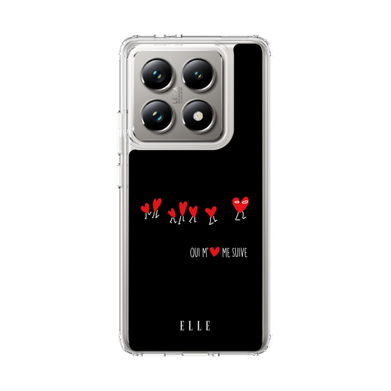 スリムプロテクションケース［ ELLE - Let who love me follow me - ブラック ］