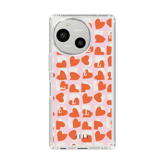 スリムプロテクションケース［ ELLE - Saint Valentin - ペールピンク ］