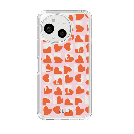 スリムプロテクションケース［ ELLE - Saint Valentin - ペールピンク ］