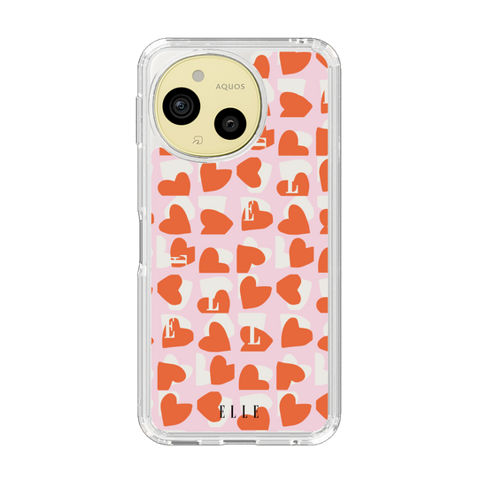 スリムプロテクションケース［ ELLE - Saint Valentin - ペールピンク ］