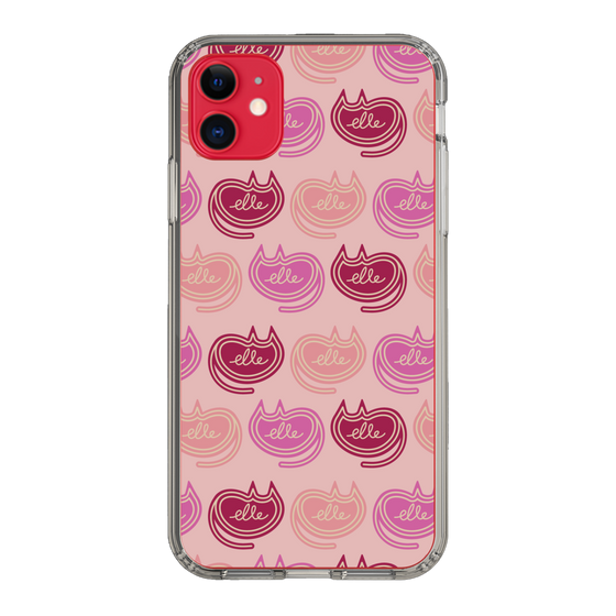 スリムプロテクションケース［ ELLE - Cat Pattern - ピンク ］