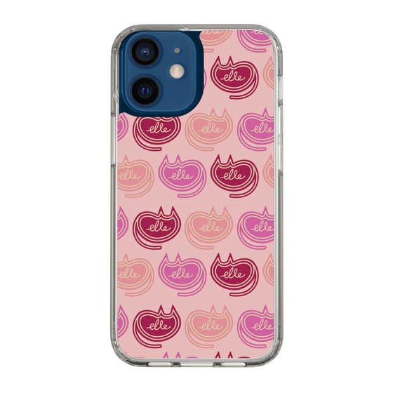 スリムプロテクションケース［ ELLE - Cat Pattern - ピンク ］