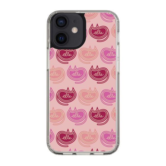 スリムプロテクションケース［ ELLE - Cat Pattern - ピンク ］