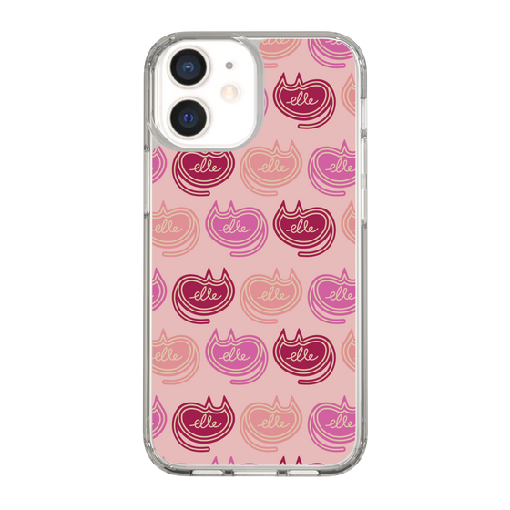 スリムプロテクションケース［ ELLE - Cat Pattern - ピンク ］