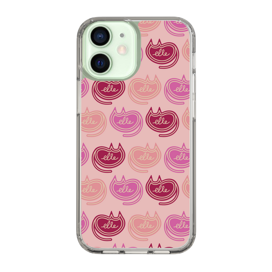 スリムプロテクションケース［ ELLE - Cat Pattern - ピンク ］