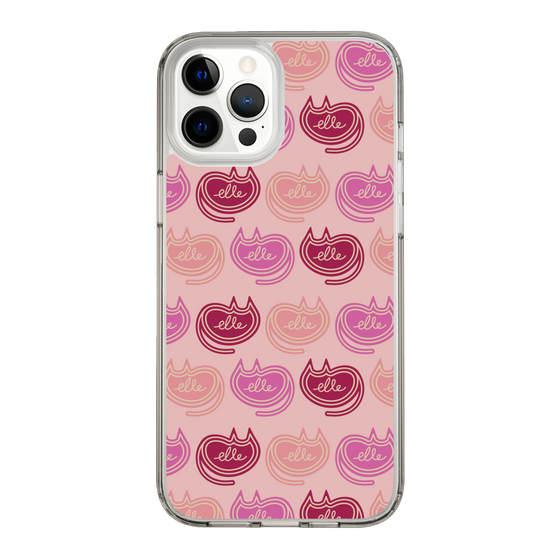 スリムプロテクションケース［ ELLE - Cat Pattern - ピンク ］