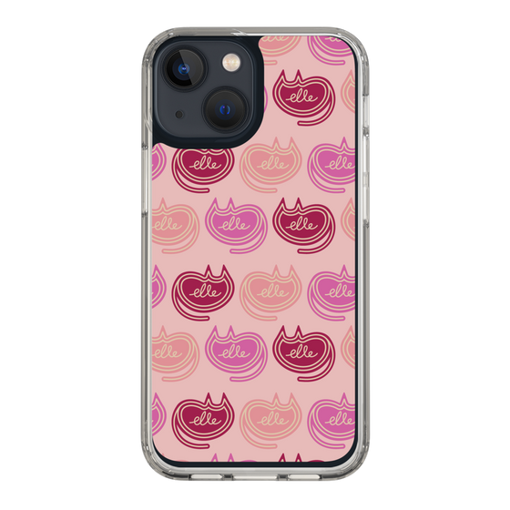 スリムプロテクションケース［ ELLE - Cat Pattern - ピンク ］