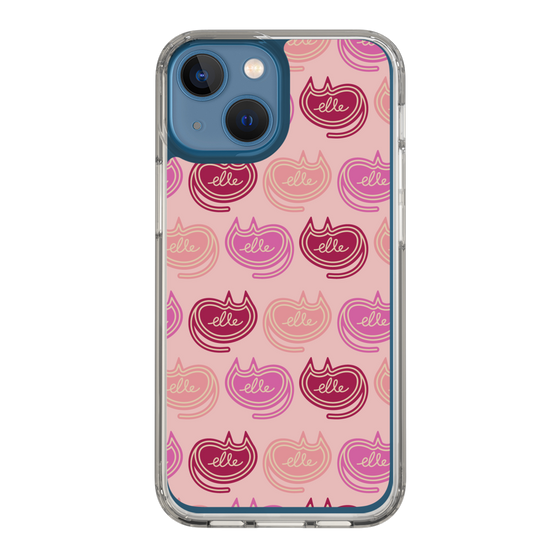 スリムプロテクションケース［ ELLE - Cat Pattern - ピンク ］