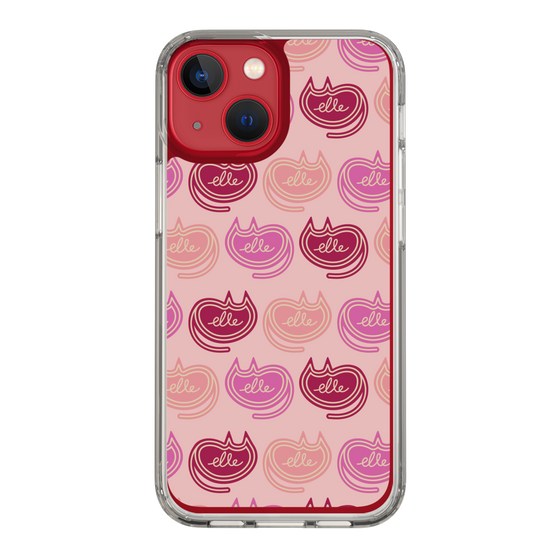 スリムプロテクションケース［ ELLE - Cat Pattern - ピンク ］