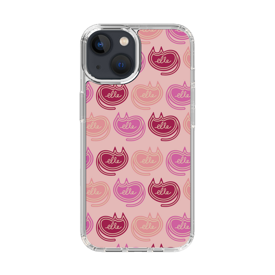 スリムプロテクションケース［ ELLE - Cat Pattern - ピンク ］