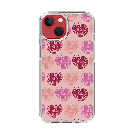 スリムプロテクションケース［ ELLE - Cat Pattern - ピンク ］