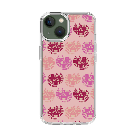 スリムプロテクションケース［ ELLE - Cat Pattern - ピンク ］