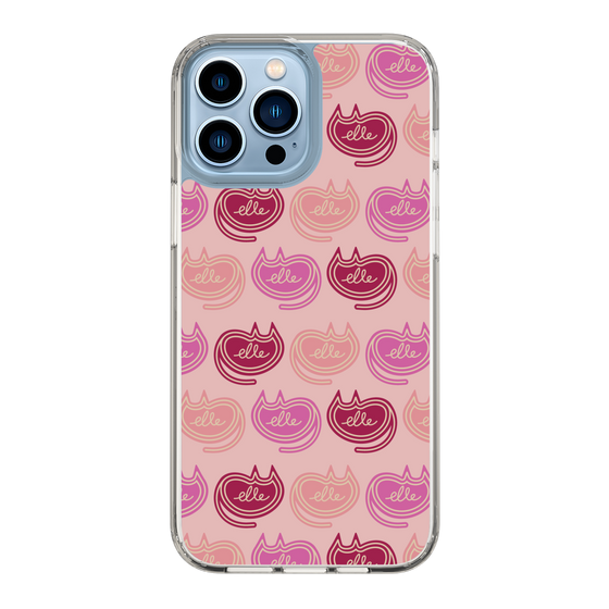 スリムプロテクションケース［ ELLE - Cat Pattern - ピンク ］