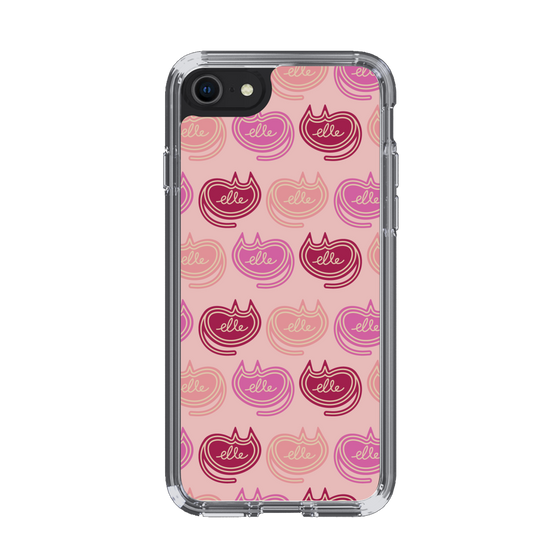 スリムプロテクションケース［ ELLE - Cat Pattern - ピンク ］