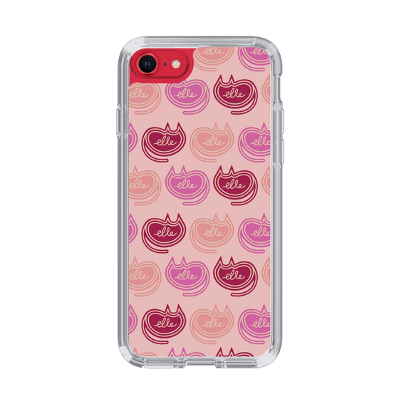 スリムプロテクションケース［ ELLE - Cat Pattern - ピンク ］