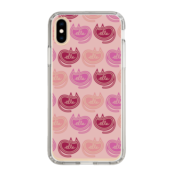 スリムプロテクションケース［ ELLE - Cat Pattern - ピンク ］