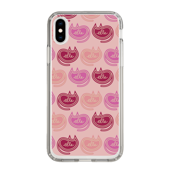 スリムプロテクションケース［ ELLE - Cat Pattern - ピンク ］