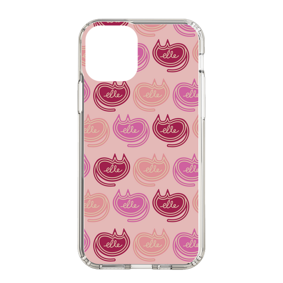 スリムプロテクションケース［ ELLE - Cat Pattern - ピンク ］