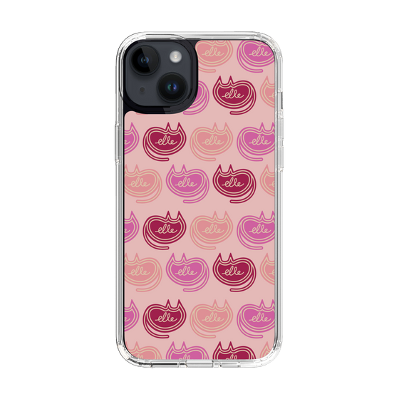 スリムプロテクションケース［ ELLE - Cat Pattern - ピンク ］