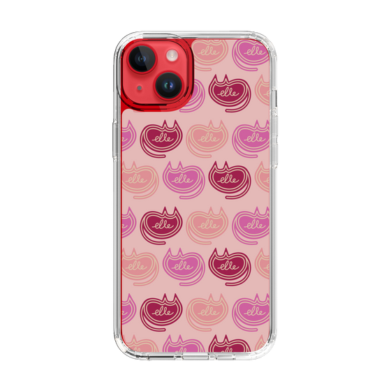 スリムプロテクションケース［ ELLE - Cat Pattern - ピンク ］